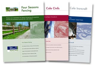 Corporate ID and literature for the Cole Group